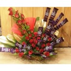 send Roses Cadbury dairy milk Chocolate Bouquet delivery